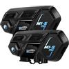 Fodsports M1-S PRO Interfono Moto Coppia V2.1, 5.0 Bluetooth Interfono Casco per 8 Motociclisti, Auricolari Moto con Condivisione Musicale, Riduzione del Rumore, Audio Multitasking Cablato, 2 Pezzi