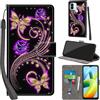 PHINIENLAND Cover per Xiaomi Redmi A1 / A1 Plus / A2 / A2 Plus Case PU Pelle Custodia [Kickstand] [Chiusura magnetica] [Slot per Schede], Portafoglio Flip Custodia per Redmi A1 / A2,Farfalla dorata