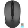 Rii Mouse wireless 2.4G con ricevitore USB (situato nel vano batteria sul retro del mouse) per mancini e destrorsi, PC/laptop/Windows, nero