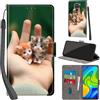 PHINIENLAND Cover per Xiaomi Redmi 10X 4G / Note 9 Case PU Pelle Custodia [Kickstand] [Chiusura magnetica] [Slot per Schede], Portafoglio Flip Custodia per Redmi Note 9,Gattino