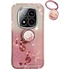 Custodia Glitterata Per Xiaomi Redmi Note 11 Pro 5G: Cover Protettiva Morbida In TPU Con Fibra Interna, Design Semplice E Simpatico Per Donne E Ragazze (Rosa)