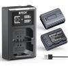 BTECH NP-FZ100 Batterie 2600mAh con Caricatore USB-C Rapido, Compatibili con Sony A7 III, A7 IV, A7C, A7R III, A7R IV, A6700, A6600, ZV-E1, ZV-E10 II, FX3, FX30, Alpha 9, Alpha 9S, A9S