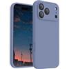 FireNova Magnetic for iPhone 17 Pro Max Case, Compatible with MagSafe, [Integrated Silicone Camera Control Button] [Camera Protection] Anti-Scratch Microfiber Lining Phone Case, 6.9, Lavender Gray