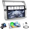 Hikity 2+64G Autoradio per Citroen C4 2004-2009/C-Quatre 2008-2011 | 9 pollici 2.5D Touchscreen Radio Android 15 con Wireless CarplayAndroid Auto e Bluetooth RDS Navi microfono