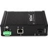 10Gtek Gigabit 1.25G Industrial IP40 Media Converter, (w/ 20-km SFP transceiver), G0101i, DIN-Rail Mount（Power Supply is Not Included）