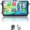 ACAVICA Autoradio Android 15 per Golf 5 6 Passat Polo - Stereo CarPlay Android Auto Wireless - Bluetooth 5.0 GPS Navigatore - Compatibile con VW Skoda Seat, 9 4GB+64GB (Android 15, 4-Core, 4+64GB)
