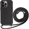 Beajew Custodia per iPhone 11 Pro Max Cover con Regolabile Rimovibile Corda da Catena Collana Necklace Antiurto Cordino Collari per iPhone 11 Pro Max, Nero