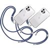 TBOC 2X Cordino Catenella Laccio Strap Porta Cover [Blu Scuro] per Telefono Cellulare da Collo - Tracolla Catenina con Cordini da Phone Cellulari Telefoni Accessori Universale Laccetti Donna Uomo