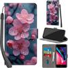 PHINIENLAND Cover per iPhone 7/8 / iPhone SE PU Pelle Custodia Flip Fiori | Custodia in pelle PU, Chiusura magnetica, Supporto regolabile, Scomparti schede, Protezione totale per iPhone SE2 / SE3
