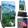 PHINIENLAND Cover per iPhone 7/8 / iPhone SE PU Pelle Custodia Flip Foresta | Custodia in pelle PU, Chiusura magnetica, Supporto regolabile, Scomparti schede, Protezione totale per iPhone SE2 / SE3