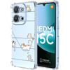 YUXING Cover Trasparente per Xiaomi Redmi 15C 5G 4G/Poco C85 4G - Custodia Protettiva Sottile in TPU Morbido Antiurto con Carino Motivo Disegno Cool (Kitten)