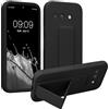 kwmobile 1x Custodia Compatibile con Google Pixel 9a - Cover Supporto Dita - Back Case per Smartphone - Protezione Gommata Nero