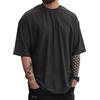 LAOARA Maglietta Uomo Oversize T Shirt Estiva Manica Corta Magliette Basic Girocollo Sportiva Tshirt Nero XL