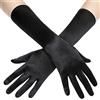 Coucoland - Guanti da donna in raso, per opera, feste, stile Audrey Hepburn, anni '20, guanti lunghi elastici, Schwarz-2-38cm, 38 cm