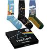 Sock Affairs Pink Floyd Socks Collection - Confezione ufficiale Pink Floyd - Regali per gli amanti della musica, calzini di cotone, 2 taglie, 4-7 e 7½-11½, Pacchetto Pink Floyd, 4-7