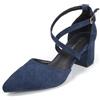 qibusleen Tacchi Incrociati per Le Donne Punta Chiusa con Cinturino alla Caviglia D'Orsay Pumps 2 inch Basso Chunky Blocco in Pelle Scamosciata PU Tacchi Comodi Scarpe Formali eleganti-44