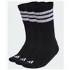 Adidas 3S Ess C Crw 3P Calza Nera 3S Bianche