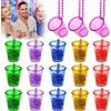 aghoer 18 bicchieri da liquore a tracolla, tazze da sposa, in plastica, per addio al celibato, festa di fidanzamento e festa di fidanzamento