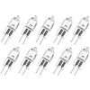 ShuoHui Confezione da 10 lampadine alogene tipo JC, luce bianca calda, G4, 12 V, 5 W