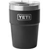 YETI Rambler Cup, Vacuum Insulated Stainless Steel Stackable Cup with Magslider Lid, Black, 16 oz (475 ml)