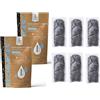 Le Charbon Actif Français, Cartuccia filtrante al carbone attivo vegetale, compatibile con caraffe e cartucce filtranti ricaricabili, made in France (2) set di 3