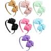 CCHAMP 7 fasce multicolore con fiocco per ragazze, fasce in raso per donne, bomboniere per feste di compleanno per bambini, omaggi, regalo
