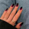 KQueenest 30 pezzi Ombre Purple Pressa sulle unghie a mandorla corta, KQueenest unghie finte corte con colla, Ombre viola pressa su stiletto, gel morbido riutilizzabile su unghie per donne
