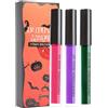 HISUNBEN Rossetto opaco, 3 colori, rosso, viola, verde opaco, impermeabile, rossetto impermeabile, per Halloween, cosplay, labbra