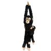 Wild Republic Hanging Monkey with Baby Scimpanzé, Scimmietta di Peluche, 50 cm, Regalo di Compleanno, Scimmia di Peluche, Imbottitura Realizzata Partendo da Bottiglie Riciclate
