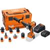 FEIN Trapano Avvitatore a batteria ASCM18-4 QM AS QuickIN Top Set con 7 accessori a cambio rapido QuickIN in valigetta L-BOXX, con batteria GBA 18 V 5,0 Ah AS e caricabatteria rapido (GAL 1880 CV AS).