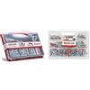 Fischer Kit Easy Box, Set di 252 Tasselli UX con Ganci Appendi Quadro e Viti Assortite per Fissaggio su Muro Pieno e Mattone forato, 513433 & 544546 Kit Duopower Tasselli Universali con Vite
