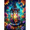 EOBROMD 5D Diamond Painting Kit Completo Lampada a Vento, Fiori Pittura Diamante FAI DA TE, Diamond Painting Adulti, Strass Ricamo a Punto Croce Painting per Decorazione Casa 30x40cm