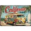 SUPERDANT Targa In Mete Vintage California Bus Poster Decorativo In Ferro 20x30 cm