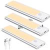TOPPLEE Luce Sottopensile Cucina, 3pcs 15cm LED Con Sensore, 3000K Illuminazione per Armadio, Scale, Corridoio, Garage, Letto