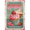 SUPERDANT Cupcakes Cartello In Latta per Dessert Targa In Metallo per Torte Insegne Da Parete Poster Divertenti Decor Vintage Arte Murale per Panetterie Negozi di Panetterie 30x20cm