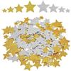 EUPSIIU 200 Pezzi Gommapiuma Stelle Glitter Adesivi, Adesivi Glitter Autoadesivi in Schiuma, Stelle Adesivi Natale, per Creazioni Fai da Te, Biglietti d'Auguri Buste Regalo Adesivi (Oro, Argento)