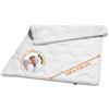 sleepling 197183 piumino estivo ultraleggero per bambini (imbottitura 125 g), 100% microfibra, anallergico, 100 x 135 cm, bianco