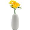 Point-Virgule Vaso Alto, Vaso Decorativo, Decorazione per la Casa, in Ceramica, Grigio Chiaro, 13x25cm