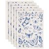 SUPERDANT 5 pz. Adesivi per Trasferimento Sotto Smalto A Forma di Farfalla per Ceramica Fiori Decalcomanie In Ceramica Carta per Trasferimento Sotto Smalto Blu per Piastre in Vaso 52x37cm
