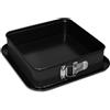 FORMEGOLOSE™, Stampo apribile quadrato 24x24 cm, Fondo salvagoccia, Acciaio con rivestimento antiaderente, Nero