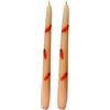 Cereria Di Giorgio - 2 Candele Coniche Decorate con Carote - Diametro 2,2 cm Altezza 25 cm - Colore Pesca - Lavorazione Artigianale - Spring Collection - Made in Italy