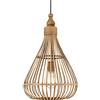 Eglo lampada a sospensione Amsfield, boho, E27, Ø 35 cm | vintage, natura, hygge, acciaio, legno in colori naturali, lampada da tavolo per sala da pranzo, lampada da soggiorno