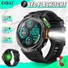 EIGIIS Smart Watch 3ATM Impermeabile 2023 Design originale per uomo Chiamata Bluetooth Monitor sanitario con torcia elettrica 100+ modalità sportive