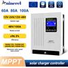 Aninerel 100A 80A 60A MPPT Regolatore di carica solare 12V 24V 48V Caricabatteria 150VDC Caricabatterie per batterie al litio con piombo solare