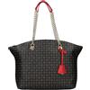 POLLINI BORSA A SPALLA DONNA - POLLINI NERO-ROSSO - TE8408PP02Q11