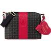 POLLINI BORSA A SPALLA DONNA - POLLINI NERO-ROSSO - TE8400PP02Q1Z