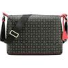 POLLINI BORSA A SPALLA DONNA - POLLINI NERO-ROSSO - TE8400PP02Q11