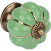 Tyenaza Manopole in Ceramica a Forma di Zucca, Manopole per Cassetti 5 x 5 cm Maniglie per Mobili Vintage con Viti di Montaggio per Armadi Cassetti Armadi (Verde)