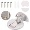 Gosknor Fermaporta Magnetico, Lega di Alluminio Fermaporta da Pavimento Senza Forare con Viti Adesivi per Camera da Letto Soggiorno Ufficio Scuola (Argento)