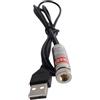 BEITESI Modulo laser a linea rossa Modulo laser industriale Focus regolabile Lunghezza della linea 39 ″ Diametro del connettore USB 12mm（point-1pack）